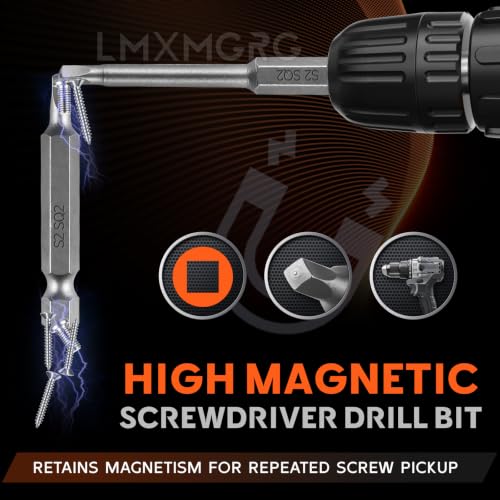 Image of 7PCS Magnetic Square Head Screwdriver Bits(50mm) SQ1 SQ2 SQ2.75 SQ3 SQ4 SQ5 Portable Multi-Purpose Screwdriver Set for Home, Work, DIY