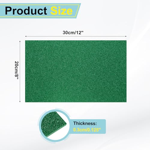 Image of MECCANIXITY 1 Pcs Green Glitter Acrylic Sheets 1 /8 inch Thickness 12 inch x 8 inch Glossy PMMA Fluorescent Plastic Sheets Extruded Translucent Blanks for DIY Art Crafting Laser Cutting & Engraving