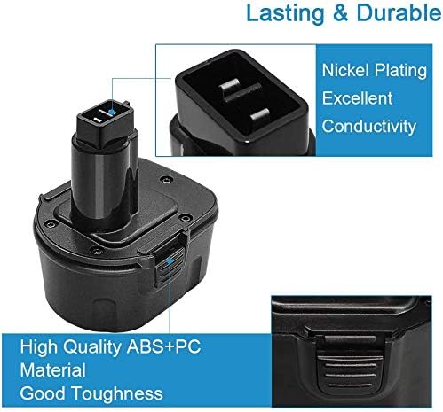 ERJER EOHJAR 3.6Ah Ni-MH Battery for Dewalt 12V Drill,Compatible with DW9071 DW9072 DC9071 DE9037 DE9071 DE9072 DE9074 DE9075 152250-27 397745-01 2-Packs