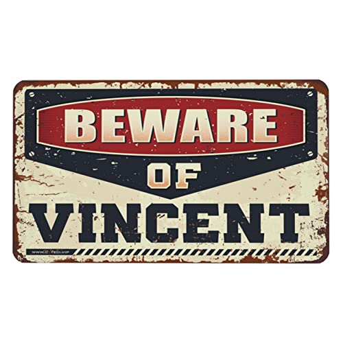 Grand tapis de souris amusant Beware of Vincent antidérapant