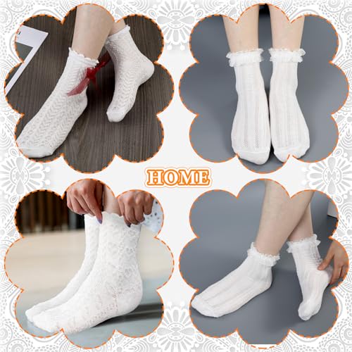 Ouligay Ruffle Ankle Socks2
