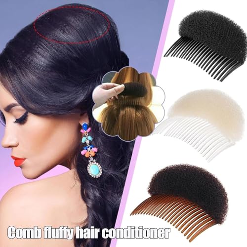 2 peças de cabelo de espuma de esponja macia para mulheres marrons, ferramenta de trança de pente de