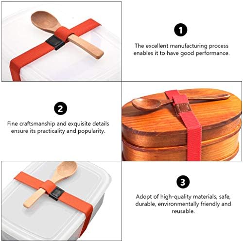 IMIKEYA 10pcs Two Layers Stackable Bento Box Elastic Band Lunch Box Strap Double Layer Lunchbox Band for Travel Use