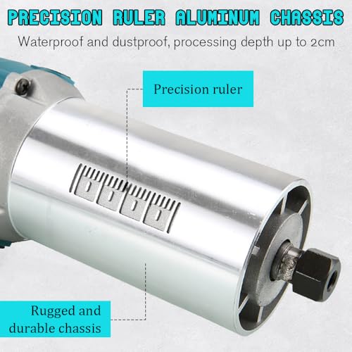 SKJJM Holzfräse Oberfräse Professionell, 800W 30000 U/min Elektrischer Oberfräse Trimmer mit 15 Stück Fräsen Cuter mit 6 Geschwindigkeitsstufen für Holz, Fasen, Nuten, Schneiden, Bohren