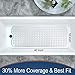 Yimobra Non Slip Bathtub Mat 40 x 16 Inch, Extra Long Shower Mat with Drain Holes, Machine Washable Baby Bath Mats, Strong Suction Cups for Bathroom Floor, Clear