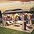 Aoxun 10'x12' Hardtop Gazebo, Aluminum Frame Permanent Pavilion, Outdoor Polycarbonate Gazebo, Double Roof Canopy, and LED Outdoor Waterproof Hanging Lights