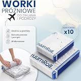 myHodo Przepływowe Worki próżniowy na ubrania do rolowania (10 sztuk 40 x 60 | 35 x 50 cm), worek do podróży, kempingu i wędrówek z plecakiem