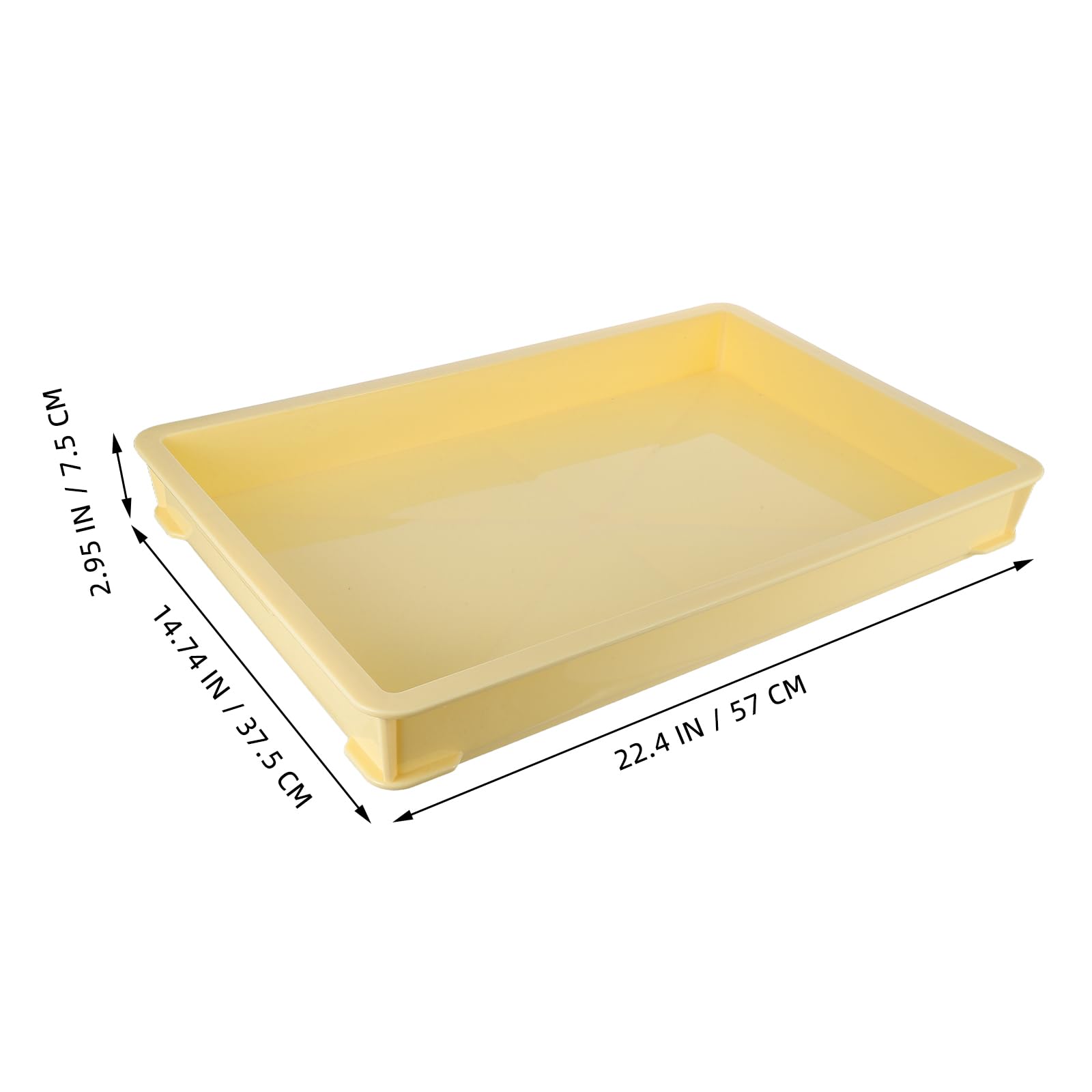 Cabilock Cassetta per Lievitazione Impasto Plastico Giallo Struttura Sovrapponibile per Forno e Cucina