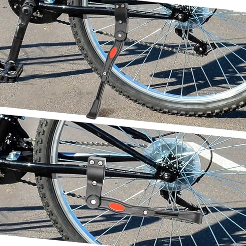 talifoca Fahrradständer,Verstellbarer Fahrradständer aus Aluminiumlegierung,Fahrradseitenständer,höhenverstellbar mit rutschfestem Gummifuß