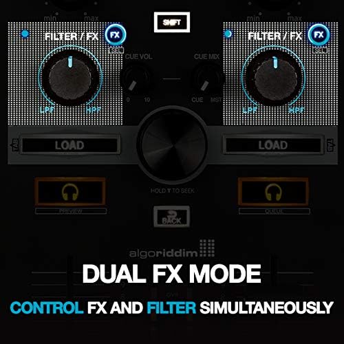 Reloop Mixtour - przenośny kontroler DJ USB All-In-One ze zintegrowanym interfejsem audio i 3 pasmowym EQ, kompatybilnością MIDI, czarny