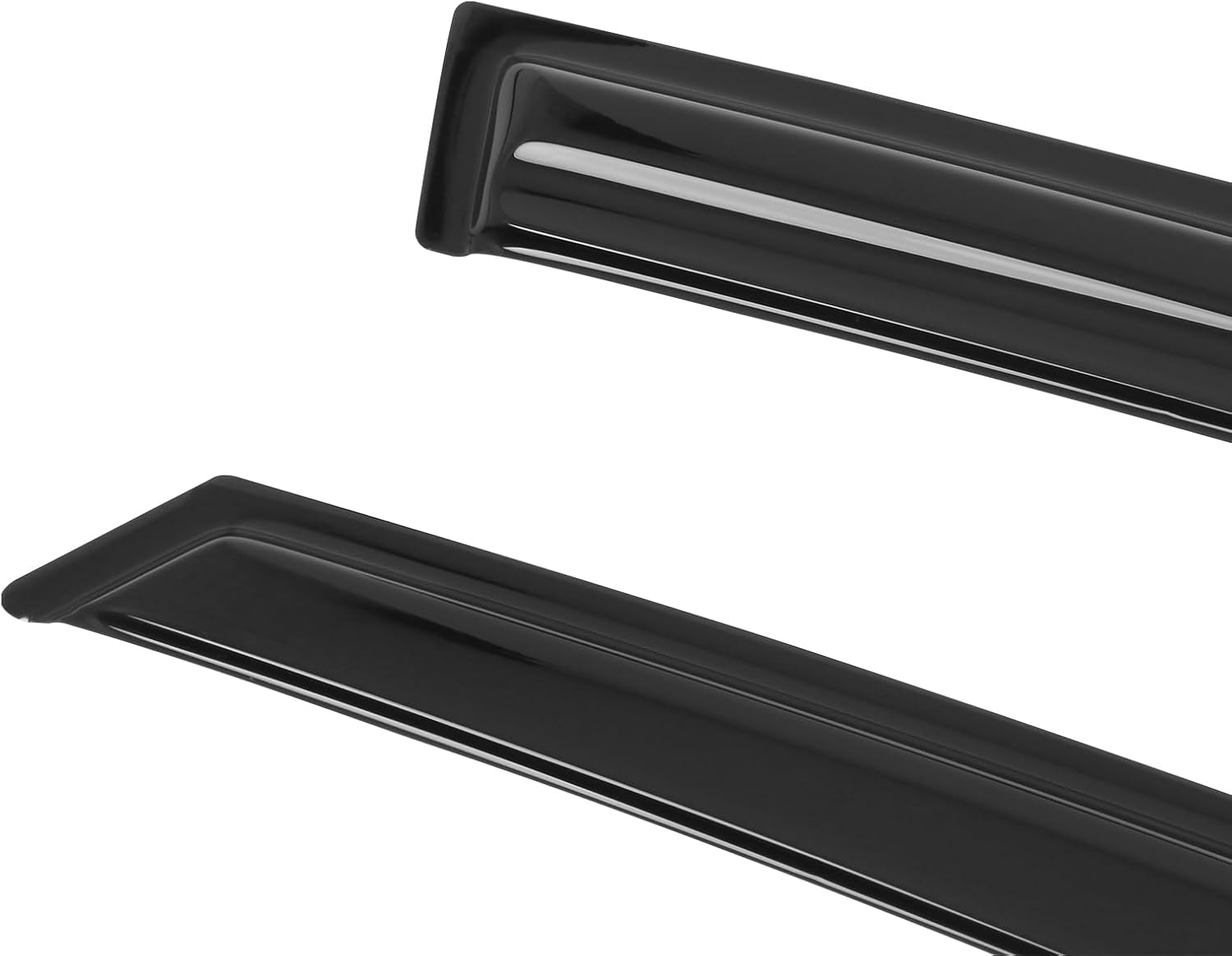 FREEMOTOR802 Tape-on Side Window Visors Wind Deflectors Rain Sun Guards Vent Visors, Compatible with 2018-2024 Toyota Camry, Mugen V2 Style Smoke/Tinted Acrylic 4PCS