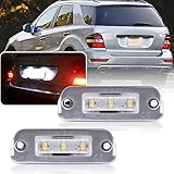✅Ausstattung:LED Kennzeichenleuchte Direkt passend für kompatiblen Mercedes R-Klasse W251 2006-2011, Mercedes ML-Klasse W164 2005-2011, Mercedes GL-Klasse X164 2007-2012.OEM Teilenummer: A2518200166.