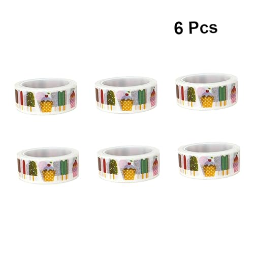 Miniatura 2 de TEHAUX 18 Uds DIY cinta adhesiva linda cinta washi cinta de Goon cinta adhesiva decorativa Washi Masking Helado Fiesta Washi cinta de papel DIY