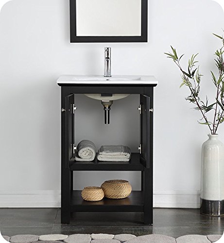 Fresca Manchester 24\" Black Traditional Bathroom Vanity