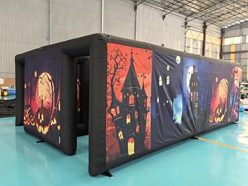 6x4m Halloween Themed Inflatable Maze Labyrinth Amusement Facility for Parties