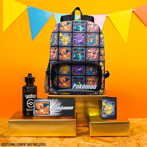 Pokemon Backpack Set 4 Pcs for Kids with Backpack Water Bottle Pencil Case Lunch Bag or Wallet Anime School Supplies Gifts (Multi 4 Pcs Set) by Pokémon - Used condition - Image 5
