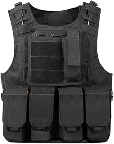 Bobuluo Chaleco táctico ultraligero transpirable de entrenamiento para exteriores, ajustable, para hombres y mujeres, correr, deportes, campamento,