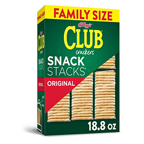 Kellogg s Club Crackers Original, Lunch Box Snacks, Snack Stacks, Family Size, 18.8oz Box (9 Count)