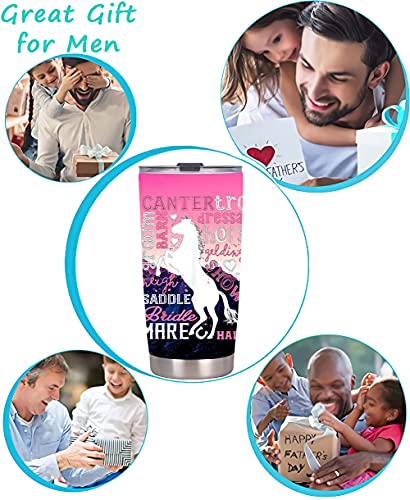 Qdkva 20Oz Horse Tumbler -Stainless Steel Travel Mug With Lid And Straw (Horse Tumbler) #TOP6