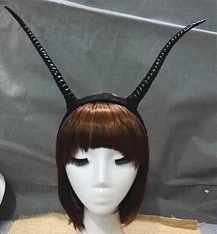 Qhome Punk Accessory Props Cos Cute Flower Sheep Antlers Headband Hair Forest Horns Headdress Gothic Headwear Cosplay