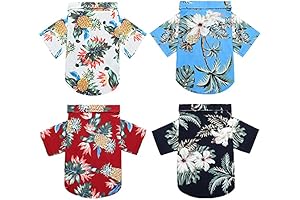 Tropical Threads for Tiny Tots: 4 Pieces of Summer Pet Shirts for Teacup Dogs