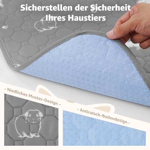 Wiederverwendbare PIPI Pads für Meerschweinchen, waschbar und super saugfähige Unterlagen, Kleintiermatten für Kaninchen, Hamster, Welpen