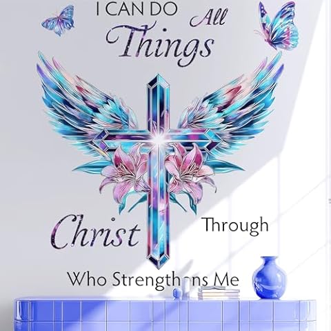 VePret Cross Wings Wall Decals Peel and Stick Cover