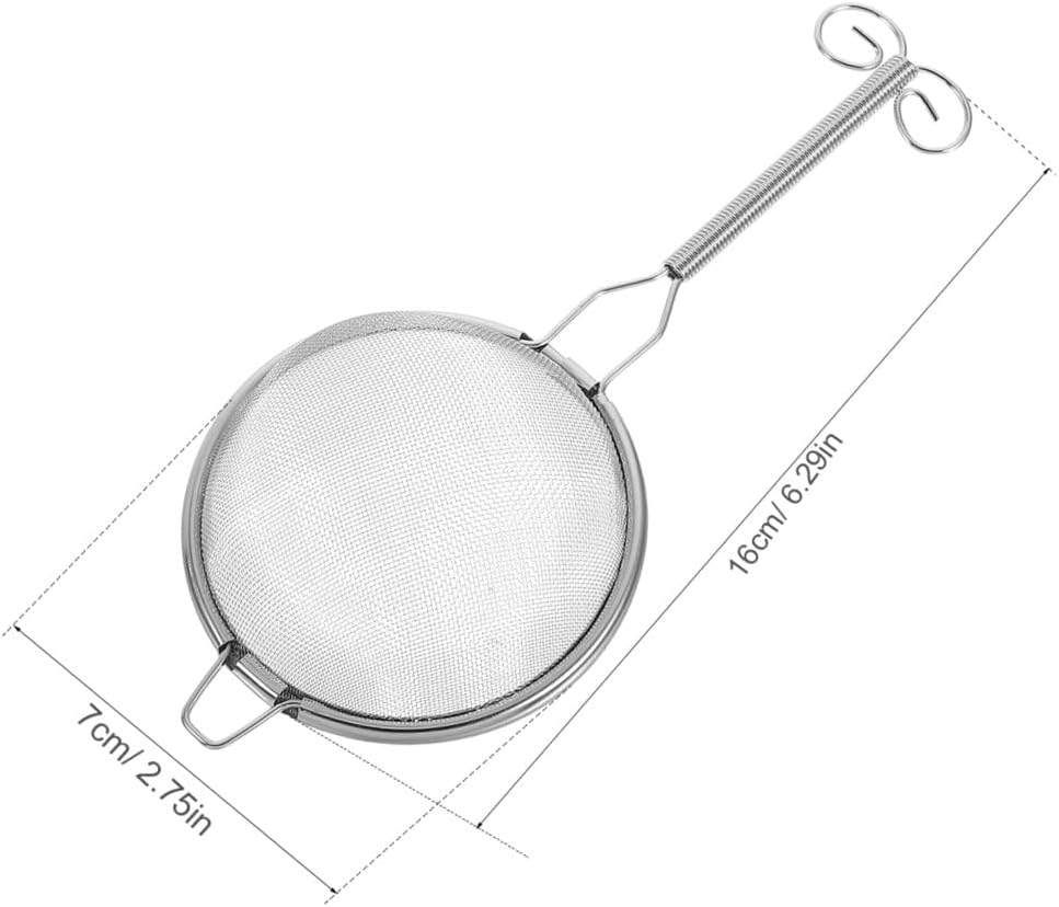 SHINEOFI Stainless Steel Tea Strainer Scoop 7cm Mesh Filter for Loose Tea Leaves Fine Mesh Infuser for Home and Office for Brewing
