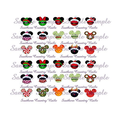 30 Holiday Christmas Designs Nail Art Decals