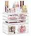 hblife Makeup Organizer 3 Pieces Acrylic Cosmetic Storage Drawers and Jewelry Display Box