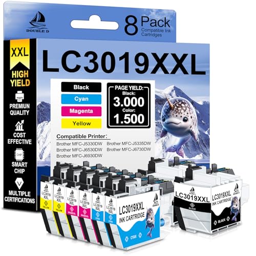 Cartouche LC3019 Brother rechange DOUBLE D contre les pannes d'encre sur MFC-J6730DW