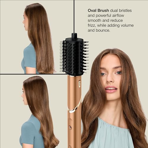 Image of Shark FlexStyle | Air Multi-Styler & Drying System | Hair Dryer Brush for Blowouts with Coanda Auto- Wrap Curlers, Oval Brush, Concentrator Attachment & Storage Bag | Copper (Spec. Edition) | HD433CP