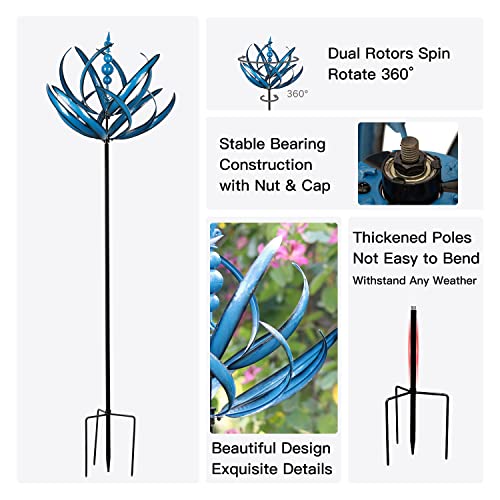 Cyan Oasis WS-MC10-001 91 Inch Wind Spinners Outdoor - Extra Large Outdoor Metal Wind Sculptures Spinners thumb #3
