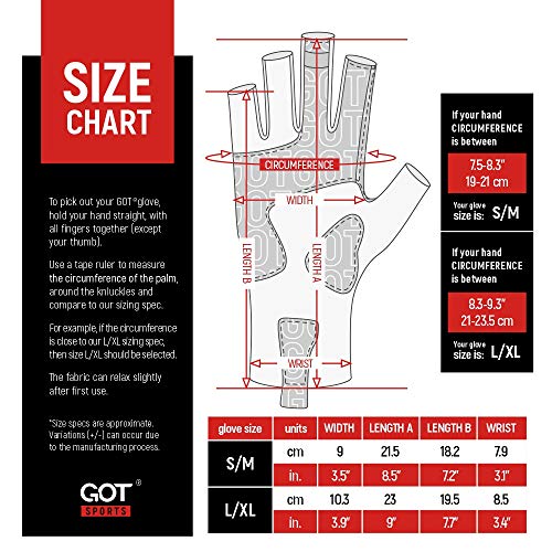 Got Sports Upf 50+ Fishing Gloves For Men And Women - Fingerless Sun Uv Protection Gloves - Perfects For Sailing, Paddling, Kayak, Hiking, Fly Fishing Gloves. (Mahi L/Xl) #TOP2