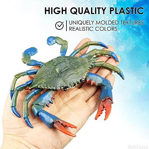 2Pcs Realistic Crab Toy Wall Decor - Educational Bath Toys For Toddlers Ocean Animals Toys Plastic Food Toys Crab Toy For Baby - Animal Bath Toys Ocean Cake Decorations Kids Bath Toys Crab Baby Toy #TOP2