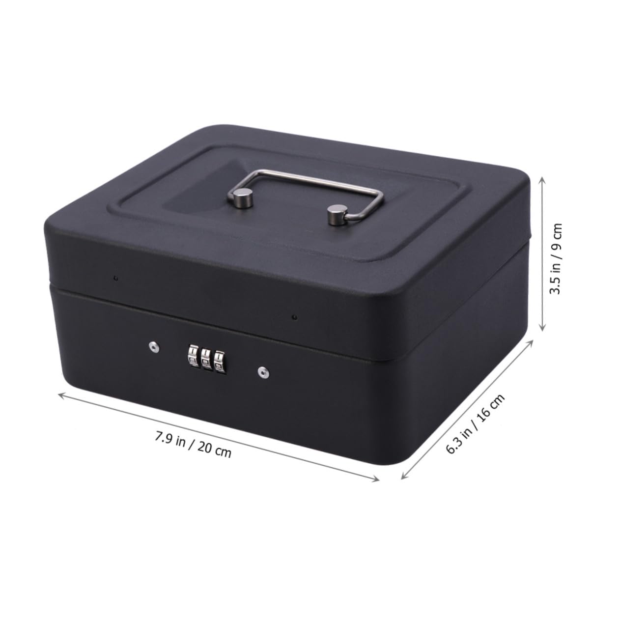 STOBAZA Caja de Cajero Tienda de Metal con Cerradura de Combinación y Asa Portátil para Comercios y Tiendas de Conveniencia