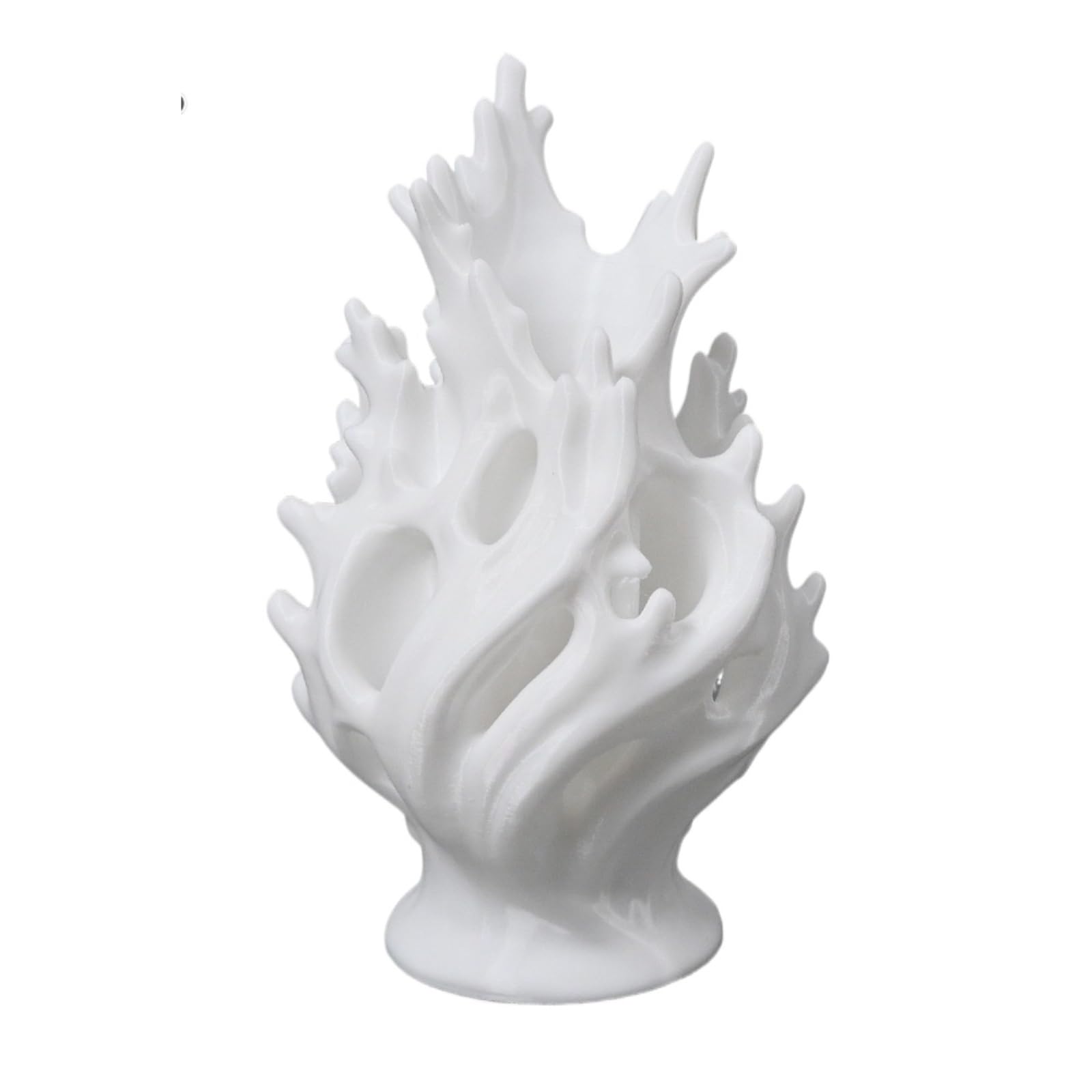 Samlng White Flower Holder Classic Vase Plastic Irregular Shape For Living Room Table For Centerpiece