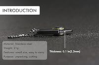 Vista 2 de (2 paquetes) Mini cuchillo con cremallera/supervivencia al aire libre EDC Gadget/llavero colgante cuchillo de bolsillo