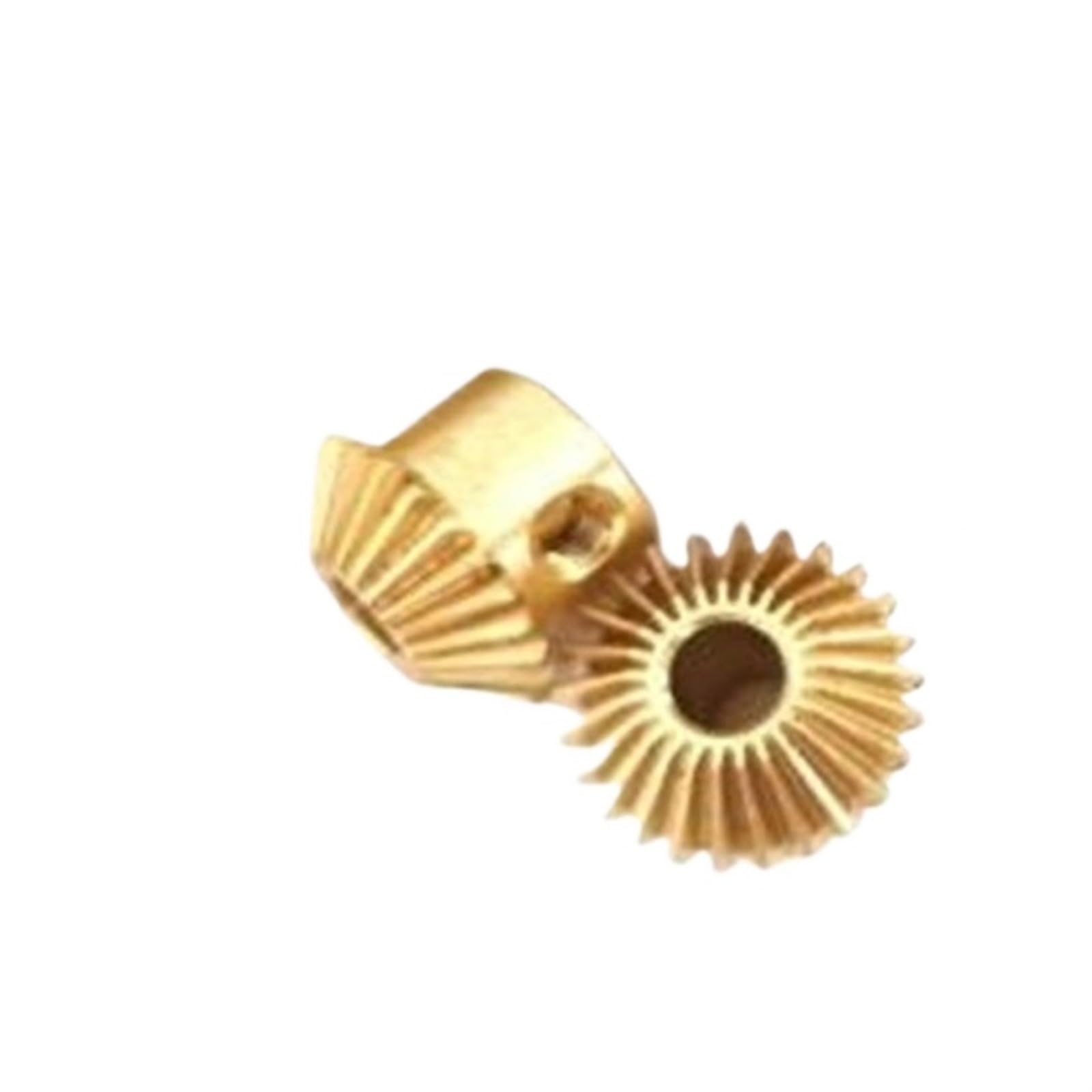 Bevel Gear Pinion Hardware Mechanical 2pcs 1:1 Brass Bevel Gear 0.5M25T 0.5 Modulus 25 Teeth with Inner Hole 3mm/ 4mm Or 5mm 90 Degree Drive Commutation Gears(Bore 4mm)