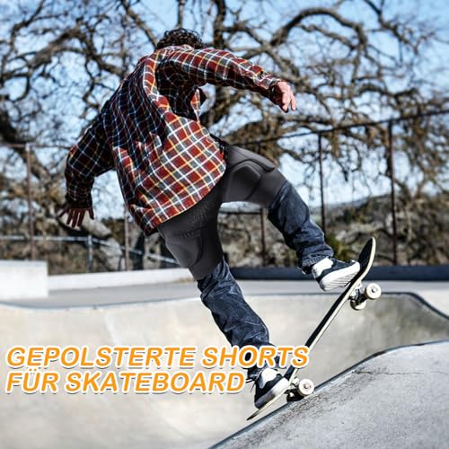 Cienfy 3D hüftschutz Eva protektorenhose gepolsterter Shorts impakthose steißbeinpad für Skifahren Skateboardfahren snowboardfahren und eislaufen (X-Large)