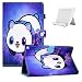 Produktbild Shinyzone Kompatibel mit Amazon Fire HD 10 2017/2015 Tablet Hülle mit Stifthalter,PU Leder Tasche Gehäuse Ständer Schutzhülle [Auto Schlaf/Wachen][Verstellbar Handyhalterung],Galaxy Panda