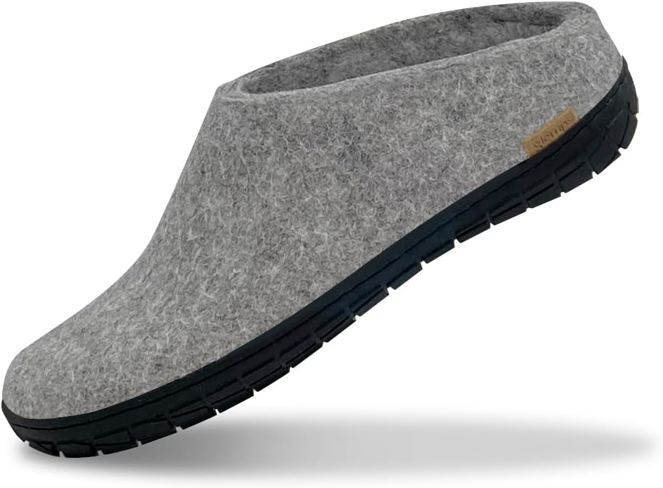 Glerups Wool Slip-On Rubber Grey/Black Rubber 41 (US Men's 8-8.5, Women's 10) Medium