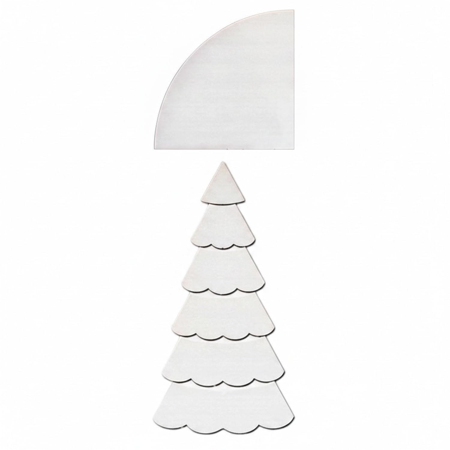 7-Piece Acrylic Quilting Ruler Set with Christmas Tree Template, Multicolor Geometric Rotary Cutting Guides for Patchwork and Sewing Crafts