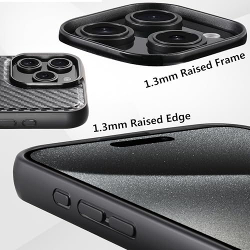 Coque iPhone 16 Pro Max silicone noir antichoc magnétique anneau support - 2