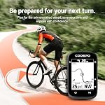 COOSPO Wireless GPS Bike Computer CS500, 2.6 Inch LCD GPS Cycling Computer with Route Navigation, Bluetooth5.0 ANT Bicycle Speedometer with Auto-Backlight, Support Bike Radar & 45H Battery Life