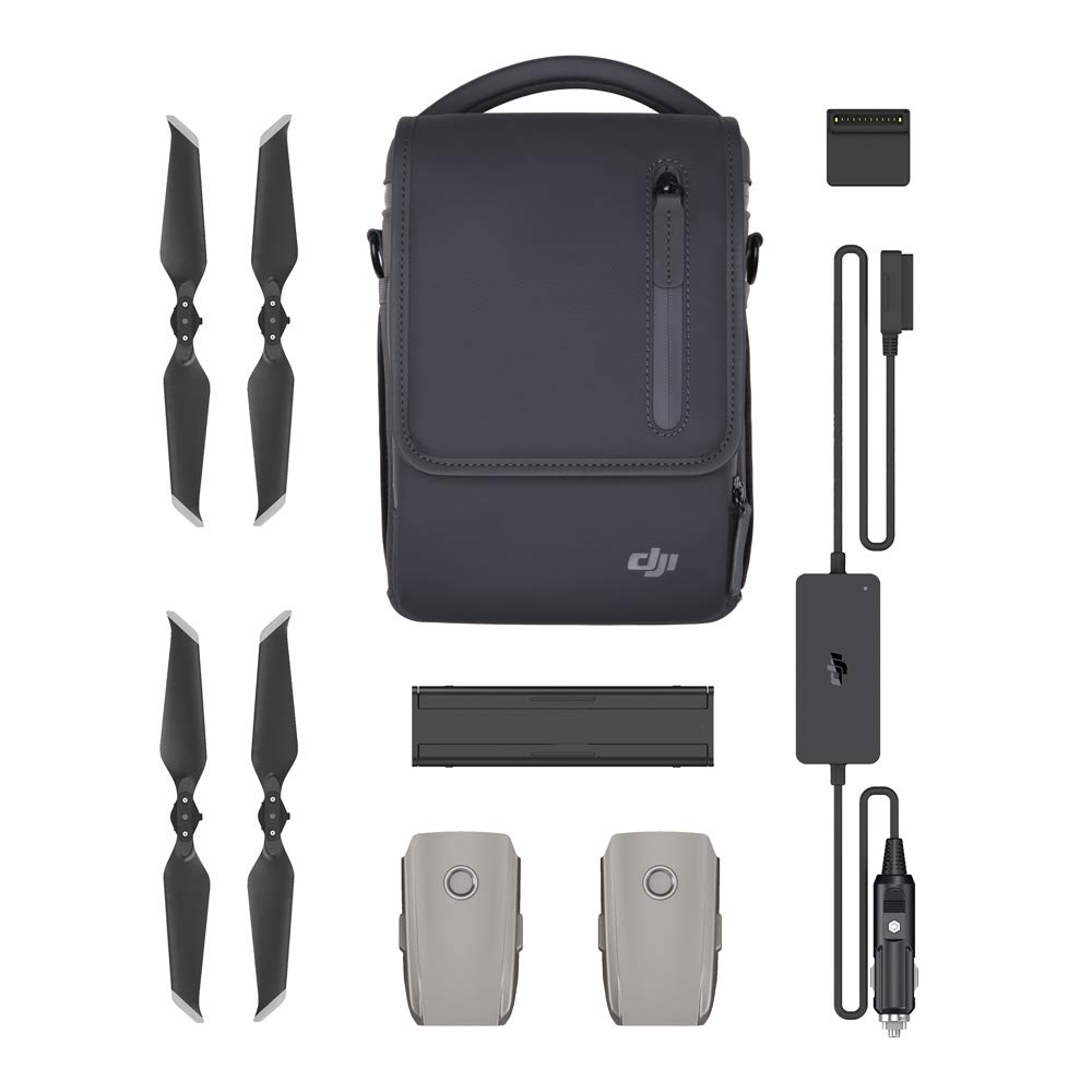 DJI Mavic 2 Zoom Drone + Fly More Combo - Kit de Accesorios Incluido con el Drone, 2 Baterías de Vuelo, Cargador para el Coche, Puerto de Carga, Adaptador de Batería a Batería Externa, Hélices, Bolsa
