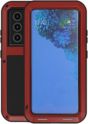 LOVE MEI Funda de metal para Samsung Galaxy S21, resistente al aire libre, de aluminio, resistente a prueba de golpes, a prueba de polvo, protección