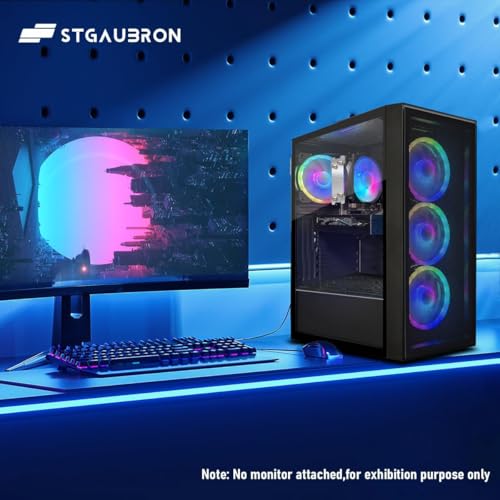 STGAubron Gaming PC Computer Desktop, AMD Ryzen 7 5700G up to 4.6G, GeForce RTX 2060 6G, 16G DDR4, 1T SSD, WiFi 6, BT 5.2, RGB Fan x4, Windows 11 Home - Image 4