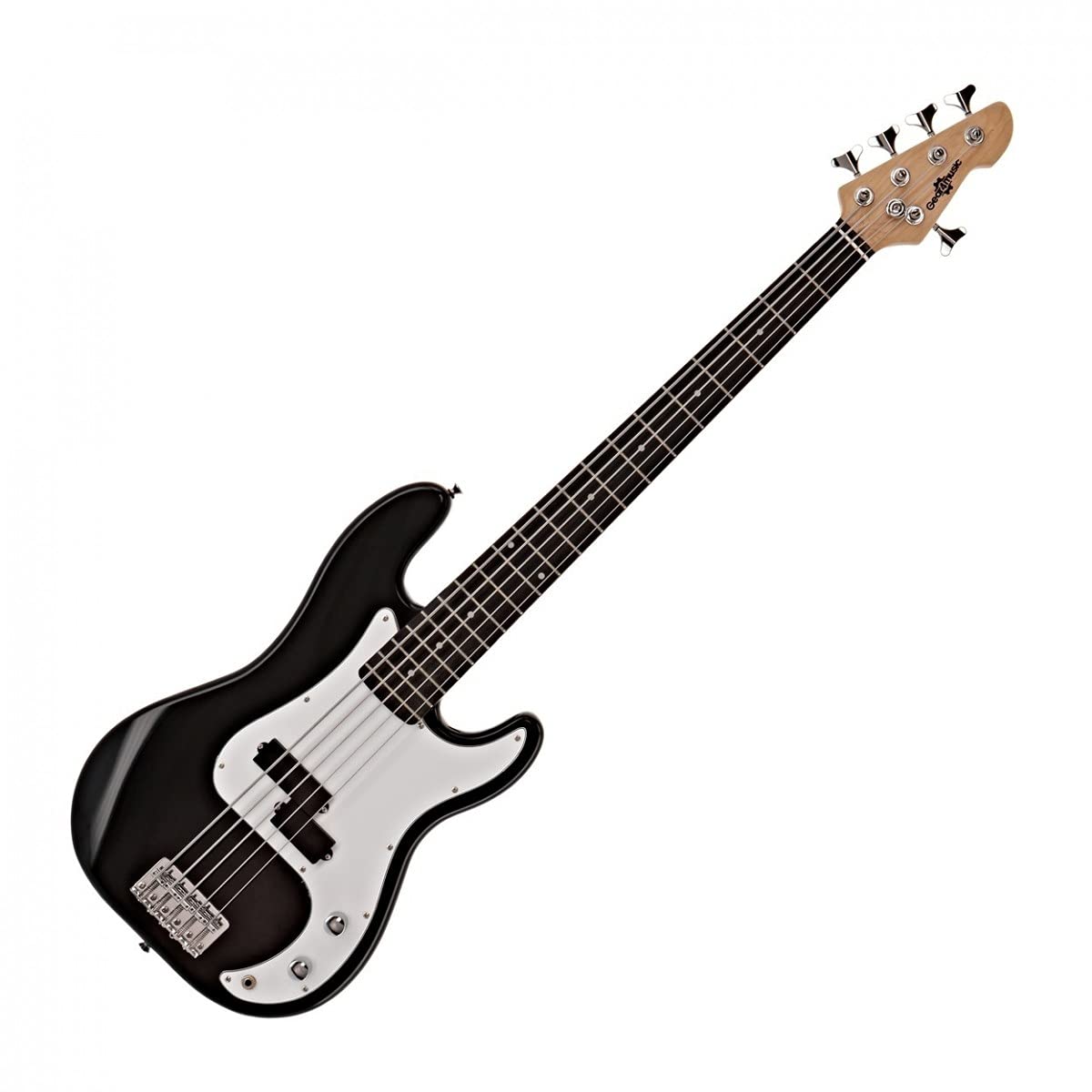 Gear4music LA Bassgitarre 5 Saiten mit 15W Verstärker Tasche und Gitarrengurt