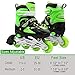 PETUOL Kids Inline Skates, Adjustable and Safe Durable Roller Skates with All 8 Full Light Up Illuminating Wheels, Fashionable Outdoor Sport Skates for Boys and Men